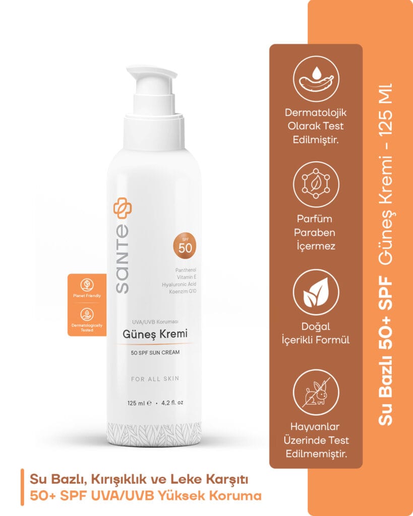 Sante Plus Yağsız Yüz ve Vücut Güneş Kremi 125 Ml (1)