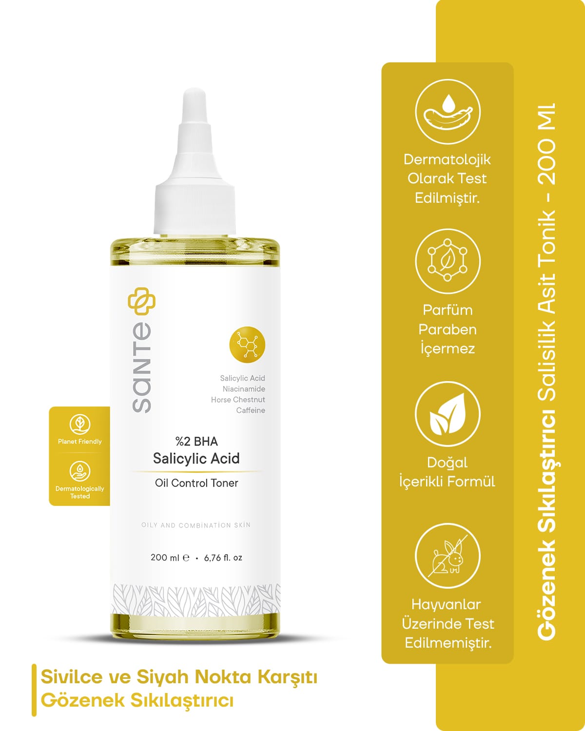 Sante Plus Salisilik Asit Sarı Tonik 200 Ml (1) Sante Plus Salisilik Asit Sarı Tonik 200 Ml (1)